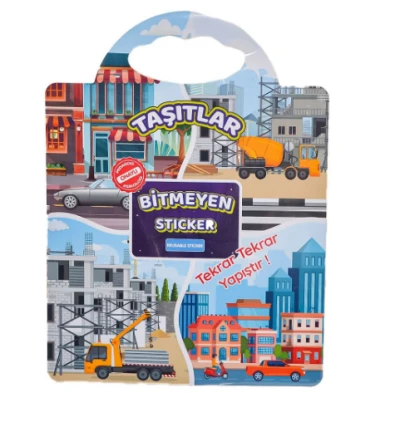 Bitmeyen Sticker Kitabım Hayvanlar -Prensesler - Taşıtlar